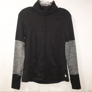 Black Athletic Zip-Up Sweatshirt - XS